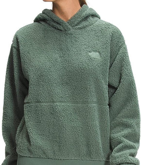 THE NORTH FACE WOMEN'S GREEN DUNRAVEN SHERPA PULLOVER HOODIE Size S MSRP $99