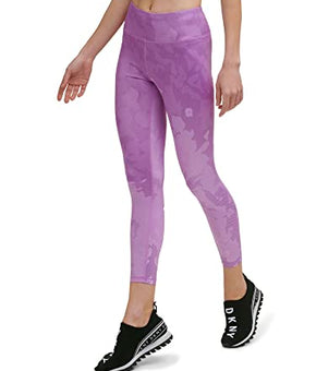 DKNY Women's Purple High Waist 7/8 Yoga Leggings (Purple, Size XS)