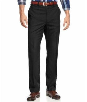 Michael Kors Men's Flat-Front Dress Pants Black Size 29W X 30L