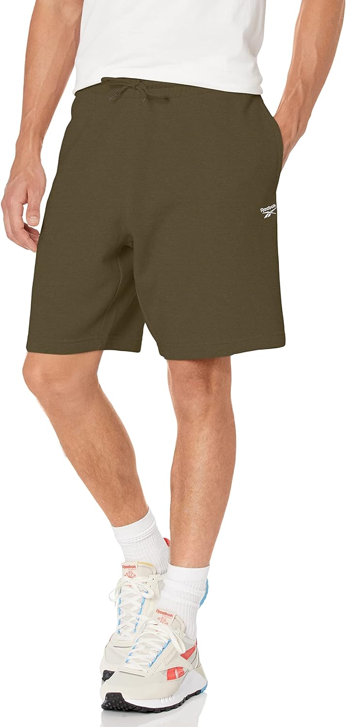 Reebok Men's Standard Fleece Shorts, Army Green, XX-Large