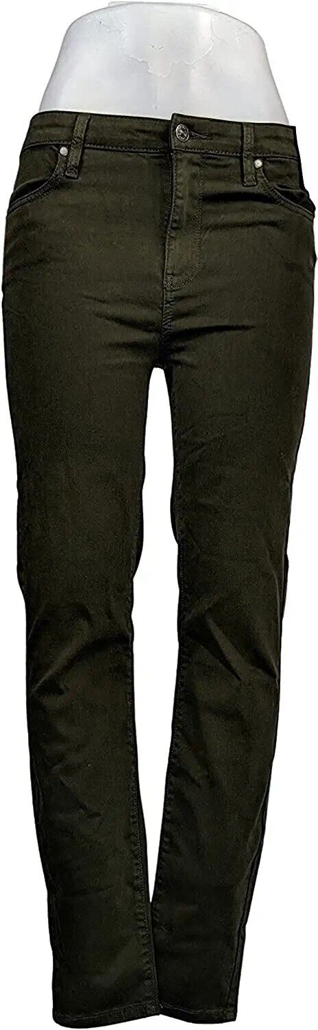 Buffalo Women's Pants High Rise Stretch Skinny Leg Pant Green Size 4