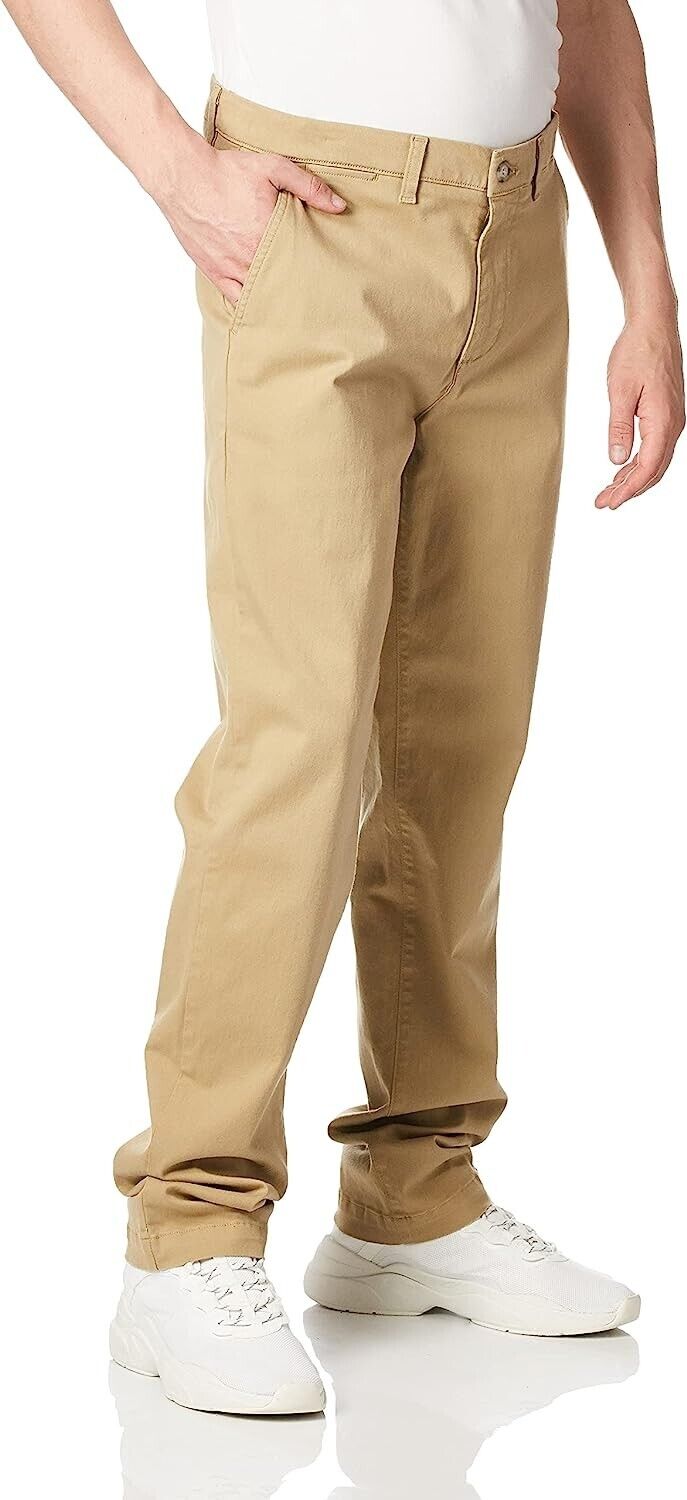 Lacoste Men's Stretch Cotton Chino Pants Beige Size 32/34 MSRP $90