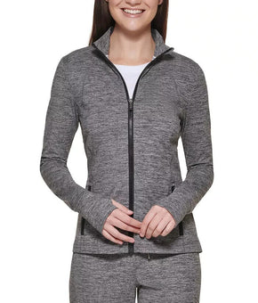 CALVIN KLEIN PERFORMANCE Women's Zip Jacket Gray Black Size L MSRP $80