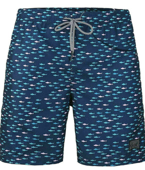 BEAUTIFUL GIANT Men's Beach Swim Pocketed Board Short Navy Blue Size S