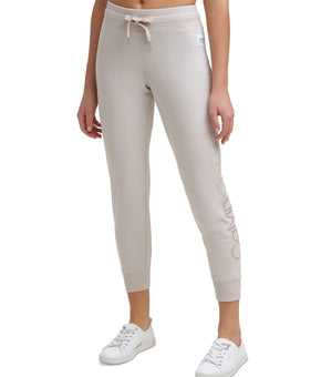 Calvin Klein Embroidered Logo Sweatpants Womens beige Size L MSRP $60