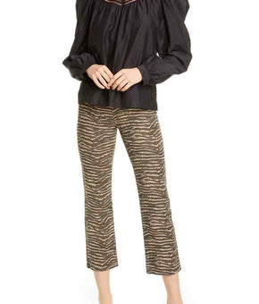 Joie Sharma Women Pants Biscotti Cropped Animal Print SZ 28 MSRP $228