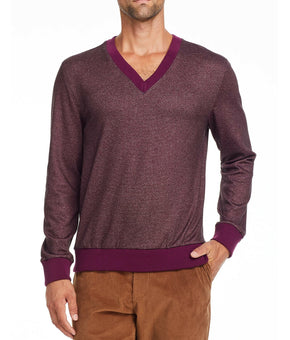 Tallia Men Slim Fit Burgundy V Neck Sweater Burgundy Red Size M (Free Mask)