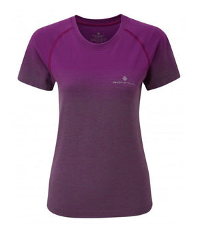 Ronhill Women's Infinity Marathon Tee Running Top Purple Size XXS/XS