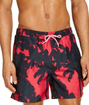 INC Mens Swimwear Large Trunks Quick-Dry Abstract Print Black Size L MSRP $50