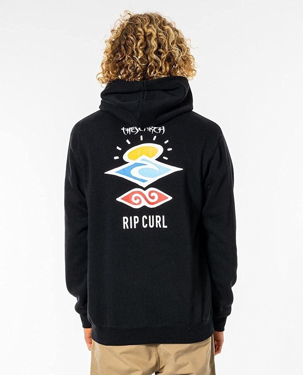Rip Curl Search Icon Hood Men's black Size S MSRP $65