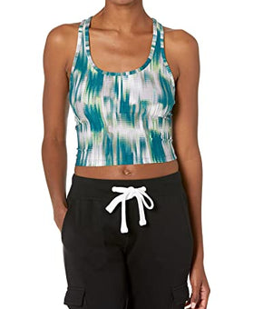 Calvin Klein Performance Women's Active Crop Top, Digitize Juniper, Green Size L