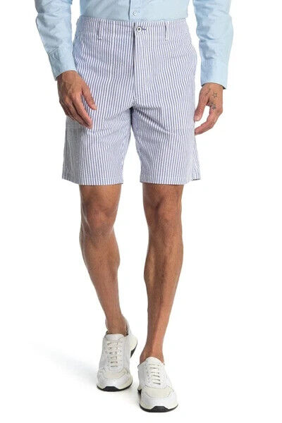 rag & bone Mens Eaton Regular Fit pin Striped Shorts blue Size 34 MSRP $195