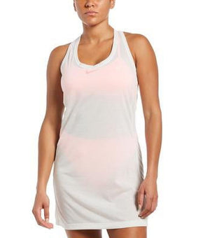 Nike Women's Confetti Cover Up Racerback Dress Swimsuit White Size S