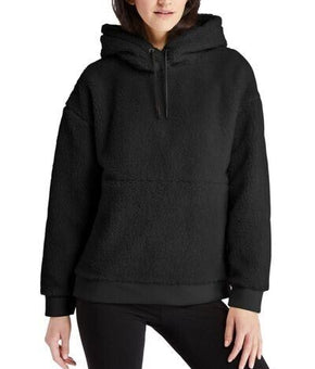 Timberland Womens Faux-Sherpa Hoodie black Size XL MSRP $118