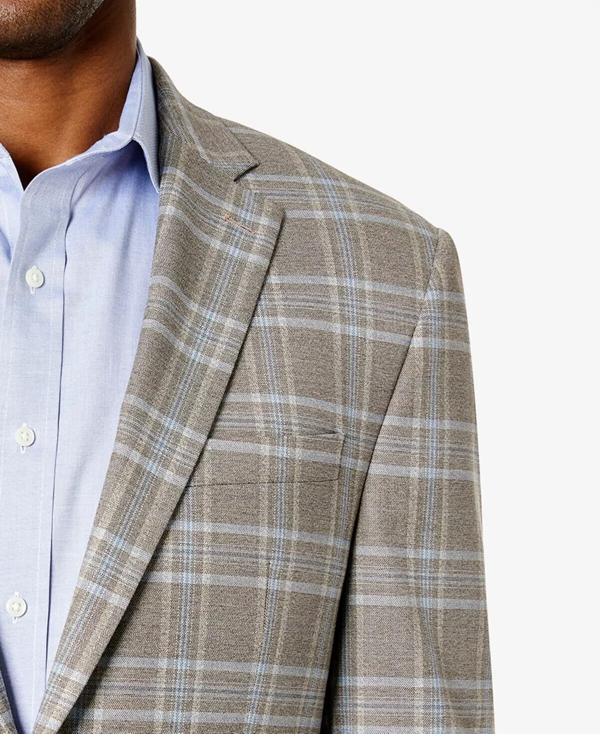 LAUREN RALPH LAUREN Men's UltraFlex Plaid Blazer Brown Size 42L MSRP $295