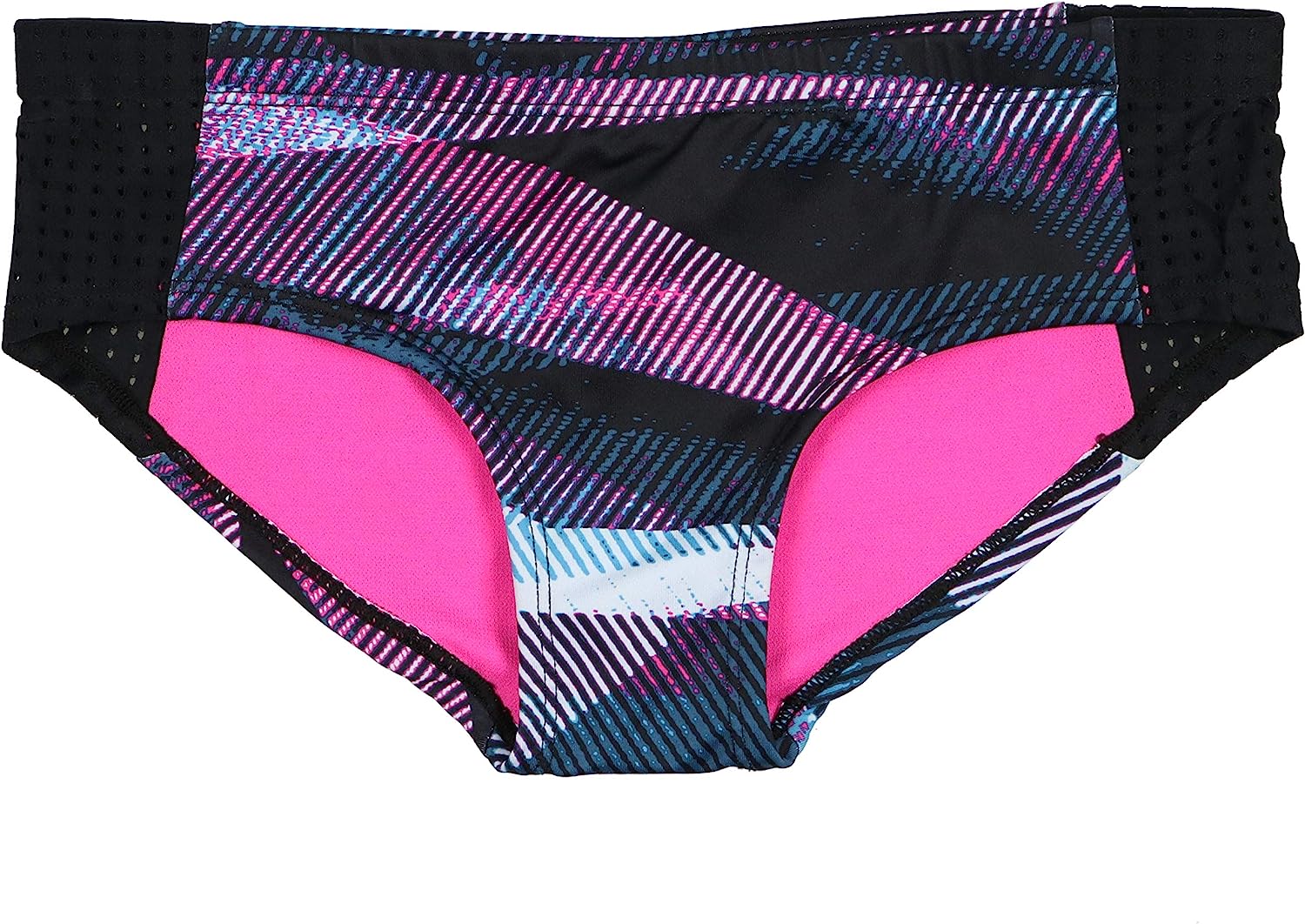 Nike Line Up Printed Hipster Bikini Bottoms Fuchsia Black Swimwear Size L