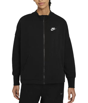 NIKE Women's Essential Fleece Cardigan Size XL Black MSRP $70