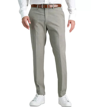 Kenneth Cole Reaction Men's Slim-Fit Stretch Check Dress Pants Brown Size 31X32