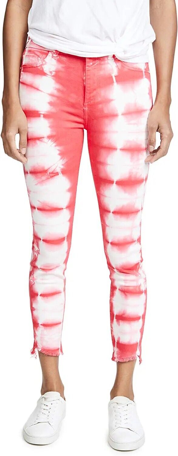 DL1961 Womens Florence Instasculpt Mid Rise Skinny Fit Cropped Jean Pink Size 29