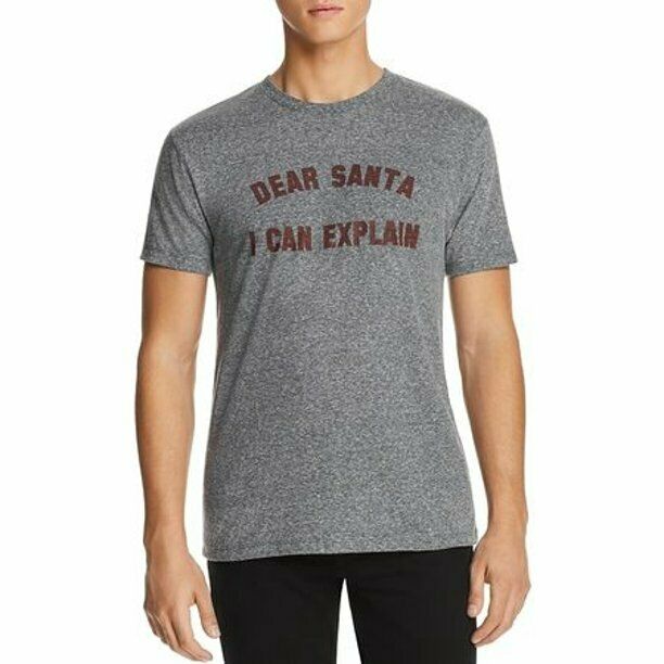 Kid Dangerous Men Dear Santa Short Sleeve Tee Heather Grey Size XL