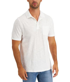 Club Room Mens Slub Short Sleeve Polo White Size XXL