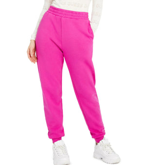 Guess Eco Amber Curved Logo Jogger Pants Womens Pink SIze M MSRP $79
