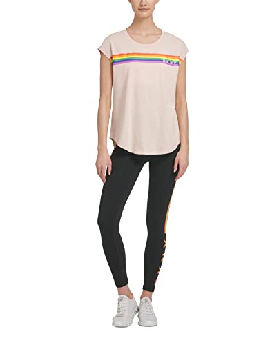 DKNY Sport Logo T-Shirt-M-Parfait Size M Pink TShirt