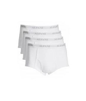 Alfani Intimates 5 Pack White Stretch Double-Pouch Fly Underwear Briefs Size S