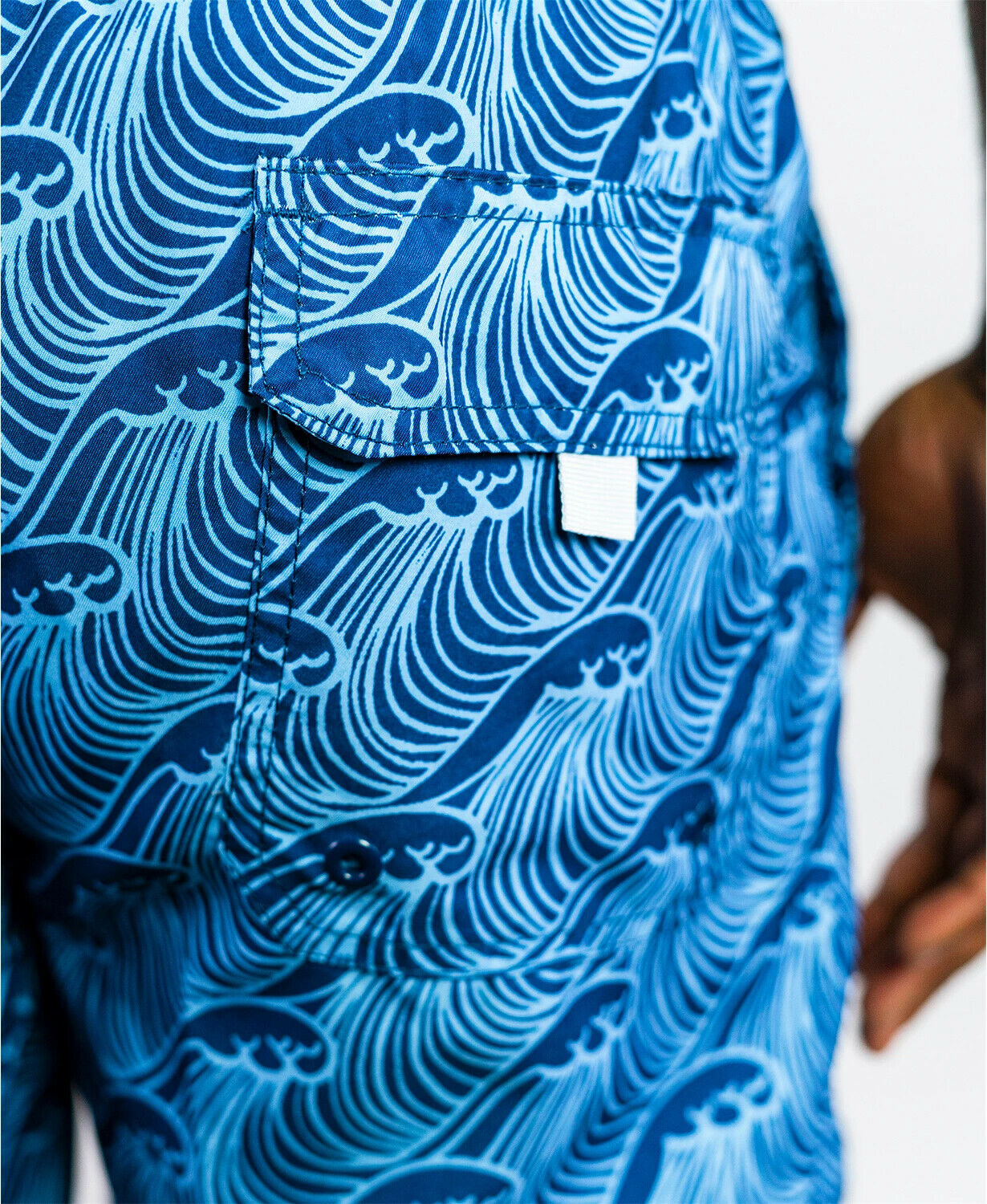 BEAUTIFUL GIANT Men's Beach Swim Pocketed Board Short Blue Size L