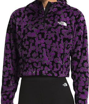 The North Face Women's Osito ?? Zip Pullover Top Purple Leopard Size M MSRP $119