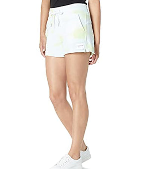 Calvin Klein Performance Women's French Terry Shorts, Kensington Lime Zest, Size XL