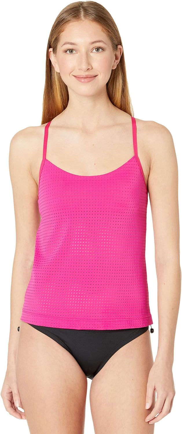 Nike Essential Layered Tankini Fireberry Pink Size XS
