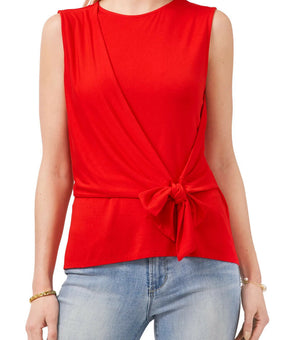 Vince Camuto Side-Tie Top Womens Red Size M MSRP $ 69