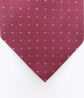 Brooks Brothers 100% Silk Classic Tie Red Burgundy Tiny Polka Dots MSRP $80