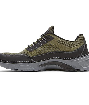 Rockport Men's Rocsports UBal Walking Shoe, Forest Green MESH/Black Leather, 9.5