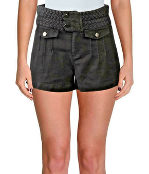 Chaser Womens Belted Faded Shorts Black Size S MSRP $86