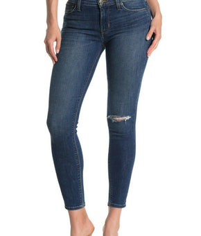 Hudson Jeans Women Natalie Mid Rise Ankle Super Skinny Jeans Blue Size 28