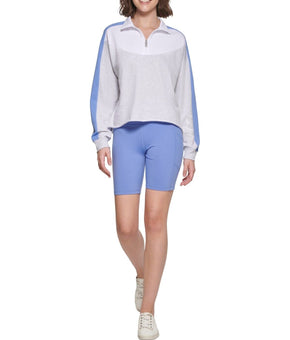 CALVIN KLEIN PERFORMANCE Women's High Waisted Bike Shorts Blue Size XS MSRP $50