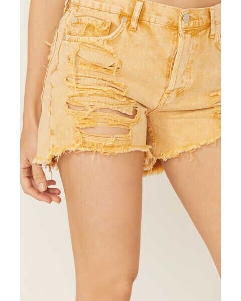 Free People Women's Maggie Denim Jean Shorts Orange Size 30 MSRP $68
