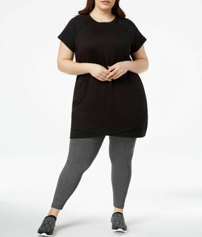 Ideology Plus Size Tunic Womens black Size 2X MSRP $55