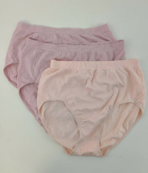 Bali Women Comfort Revolution Microfiber Brief Panties 803J Pink 3-Pk Size 8/9