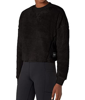 Calvin Klein Performance Women's Sherpa Pullover top, Black, SizeXL