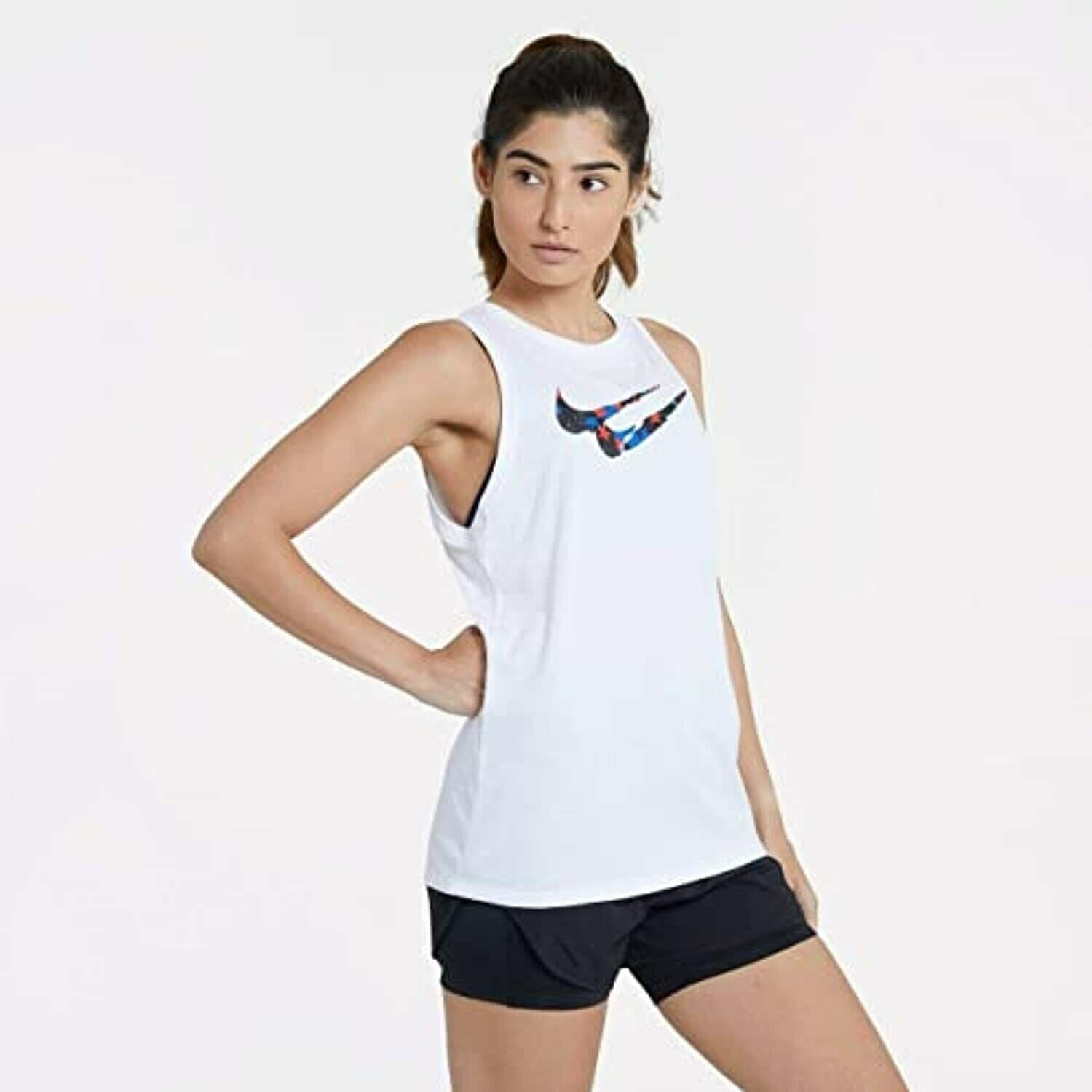 Nike Women's Plus Size Stars Tank Top White Size 1X MSRP $30