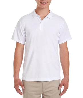 NAUTICA Short Sleeve Performance Polo Top Shirt 100% Polyester White Size M