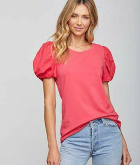 Sundays Mia Top Short Sleeves Teaberry Pink Size 1 MSRP $118