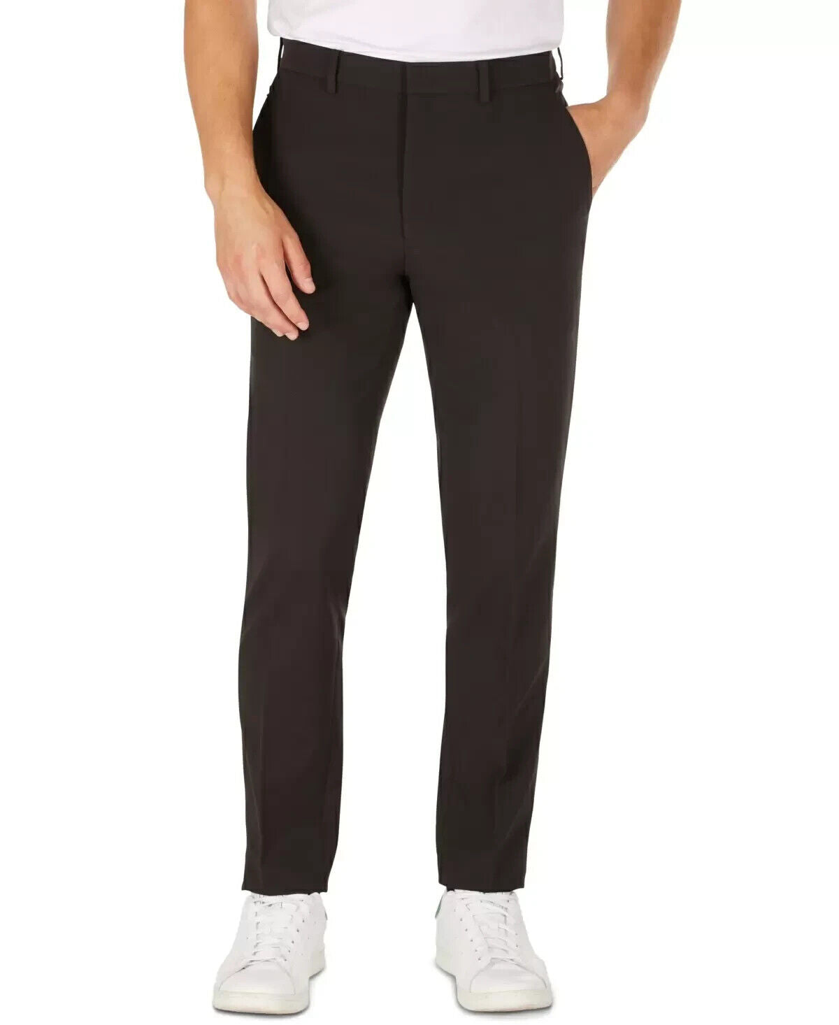 Michael Kors Men s Solid Modern-Fit Suit Pants black Size 33W X 30L MSRP $190