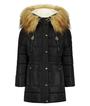 DKNY Big Girls Puffer Jacket Black Size 16 MSRP $130