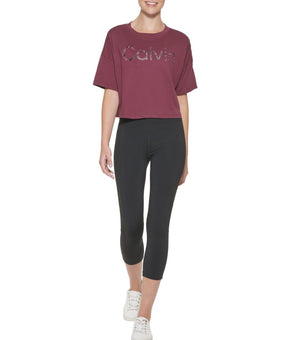 Calvin Klein Performance Women's Logo T-Shirt Purple Size XXL MSRP $40