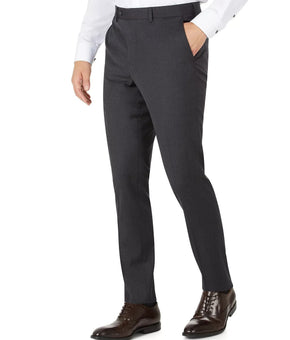 CALVIN KLEIN Men Slim-Fit Wool Suit Separates Pants Black Brown Size 36x30 $190