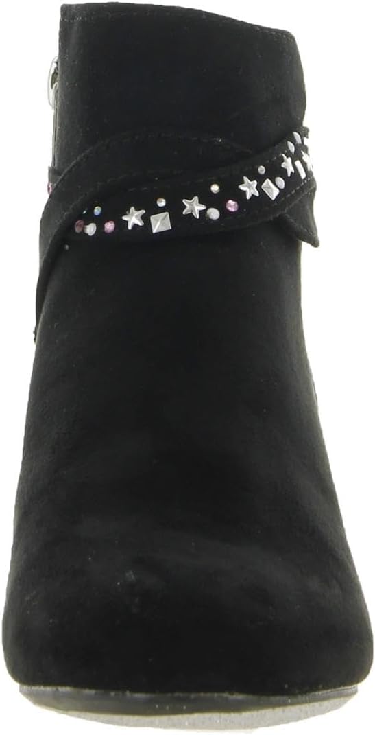 NINE WEST Kids Girls Ankle Bootie Shoes Bella-Black-11